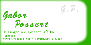 gabor possert business card